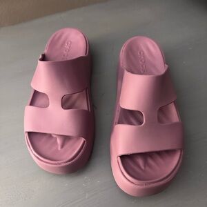 CROCS Women's Pink Slide Mules